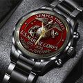 US Marine Corps Black Stainless Steel Watch – TANTN15905