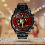 US Marine Corps Black Stainless Steel Watch – TANTN15905