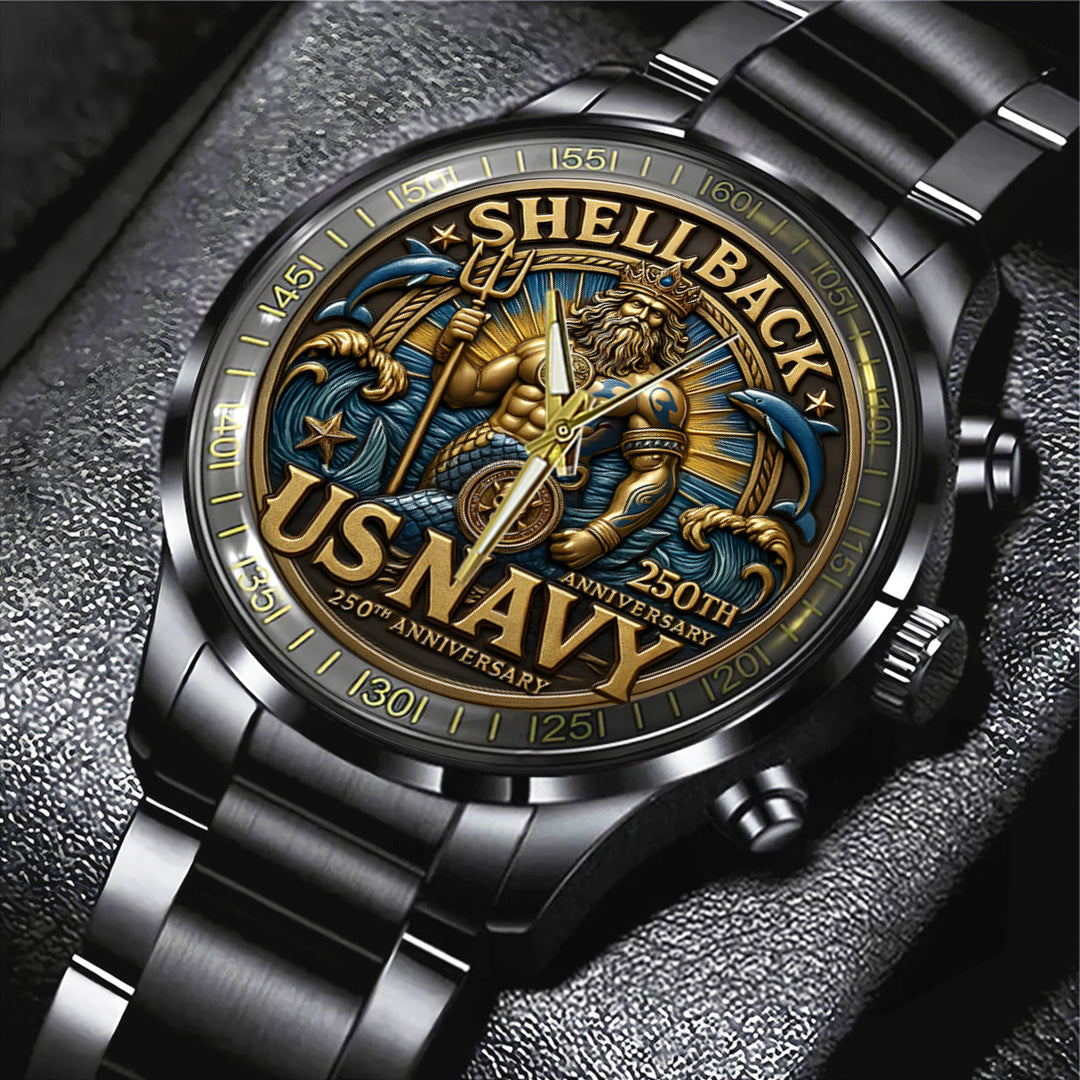 US Navy Black Stainless Steel Watch – TANTN15899