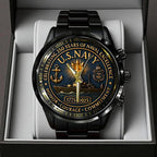 US Navy Black Stainless Steel Watch – TANTN15984
