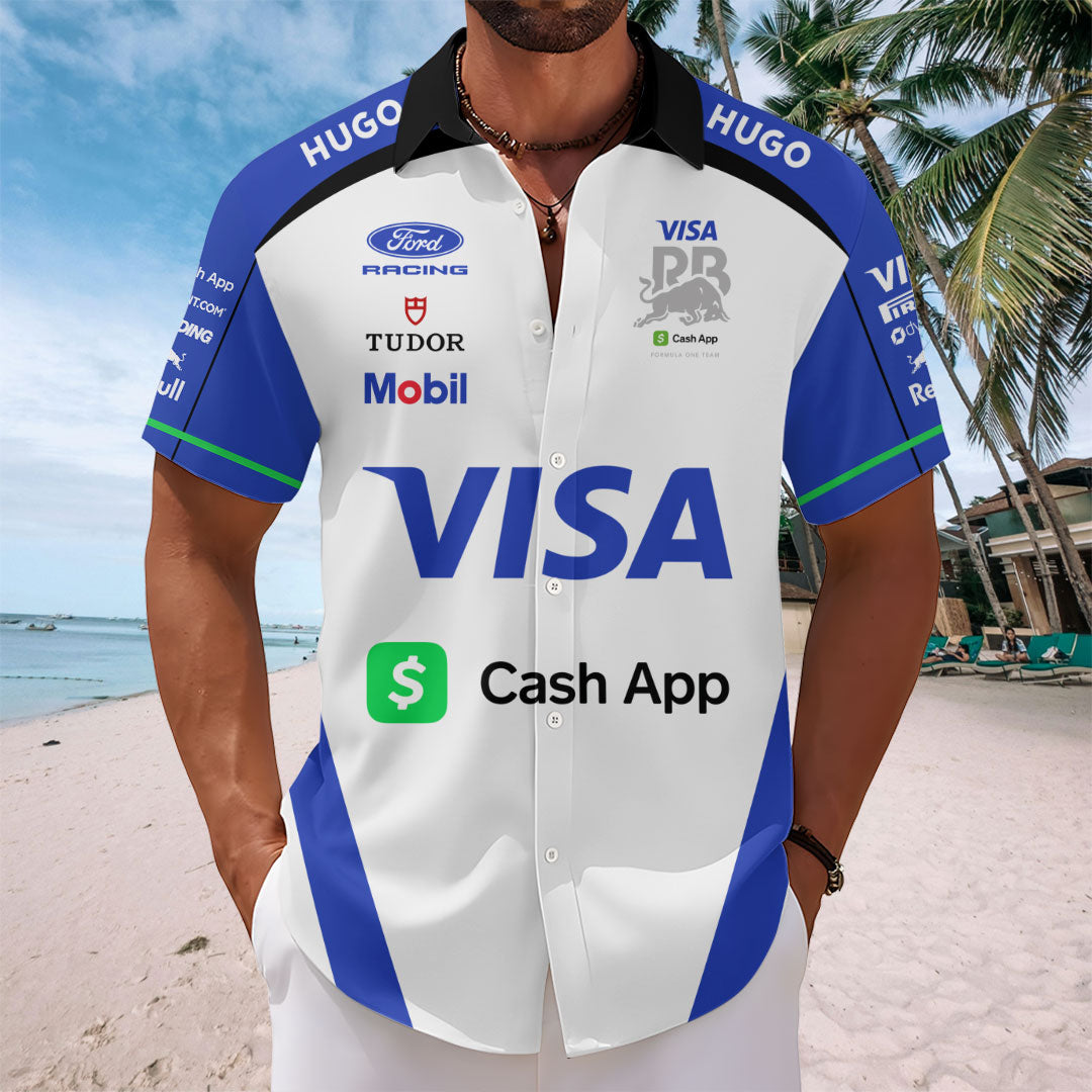 Visa Cash App Racing Bulls F1 Team Short Sleeve Button-Down Shirt – TANTN20245