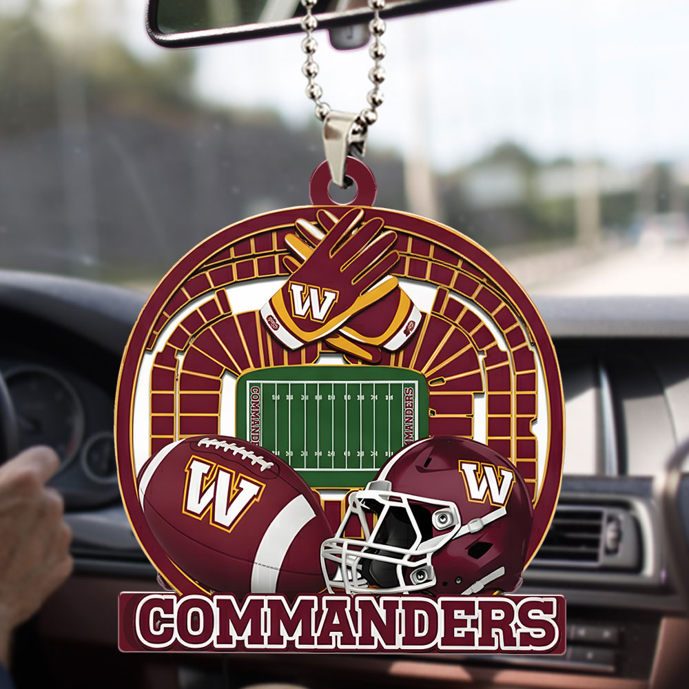Washington Commanders Custom shape 2-sided Acrylic Car Ornament – TMTHU750