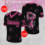 Personalized Washington Commanders x Breast Cancer Awareness 3D Football Jersey – MAITM12866