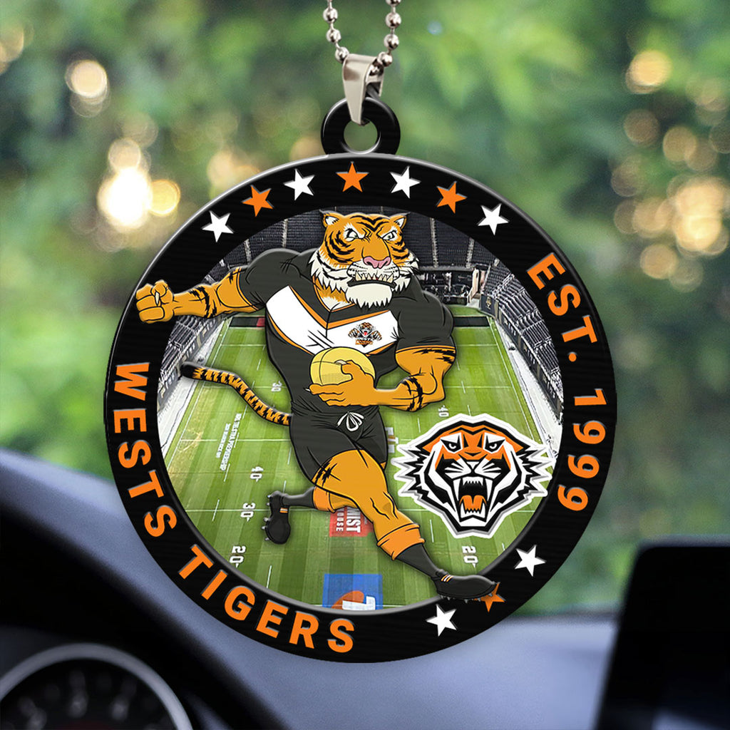 Wests Tigers Custom Shape 2-sided Acrylic Car Ornament – HOATT13382