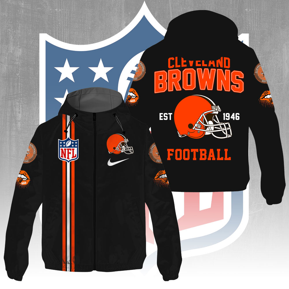Cleveland Browns 3D Windbreaker Jacket – GNE4285