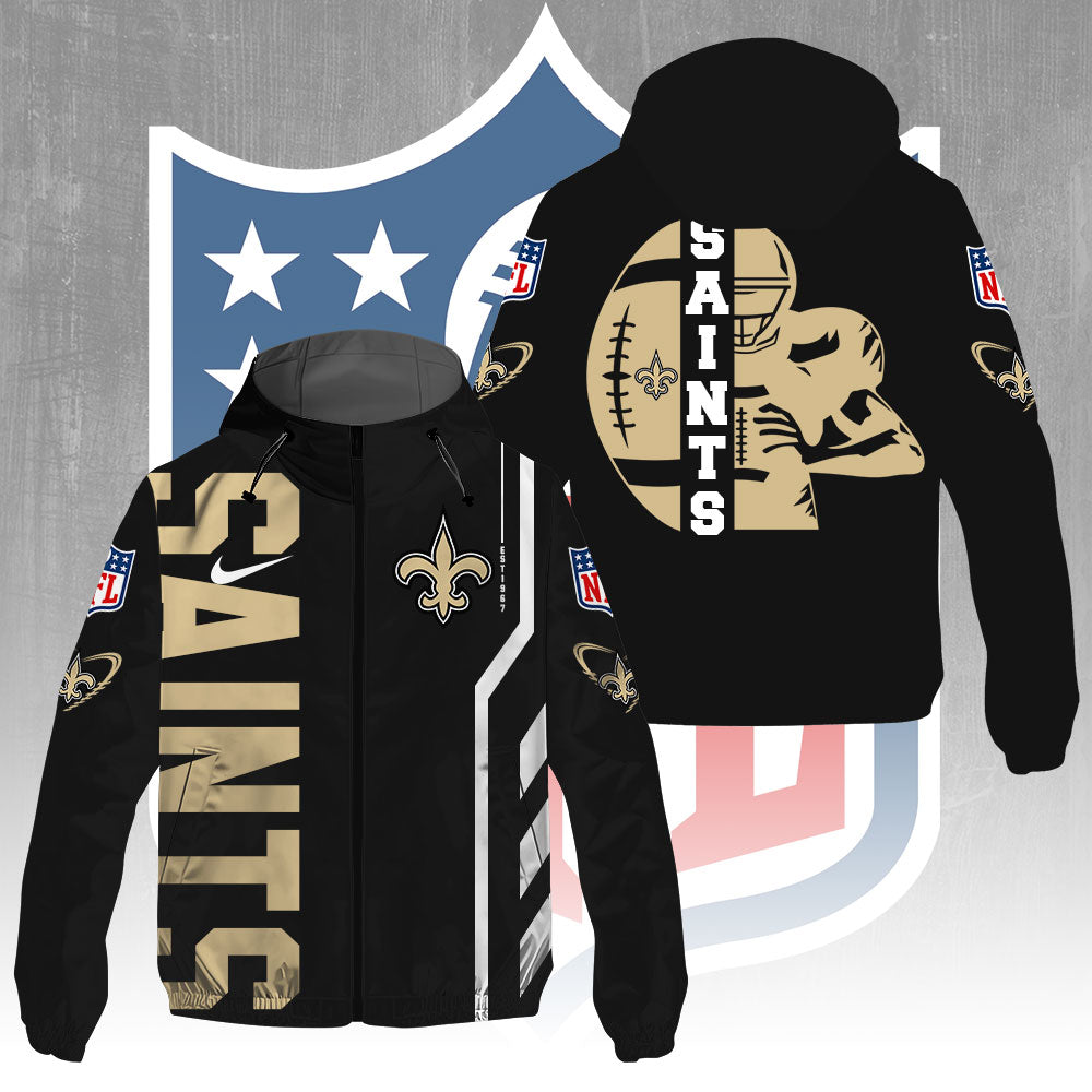 New Orleans Saints 3D Windbreaker Jacket – GNE4364
