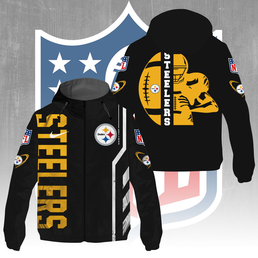 Pittsburgh Steelers 3D Windbreaker Jacket – GNE4375