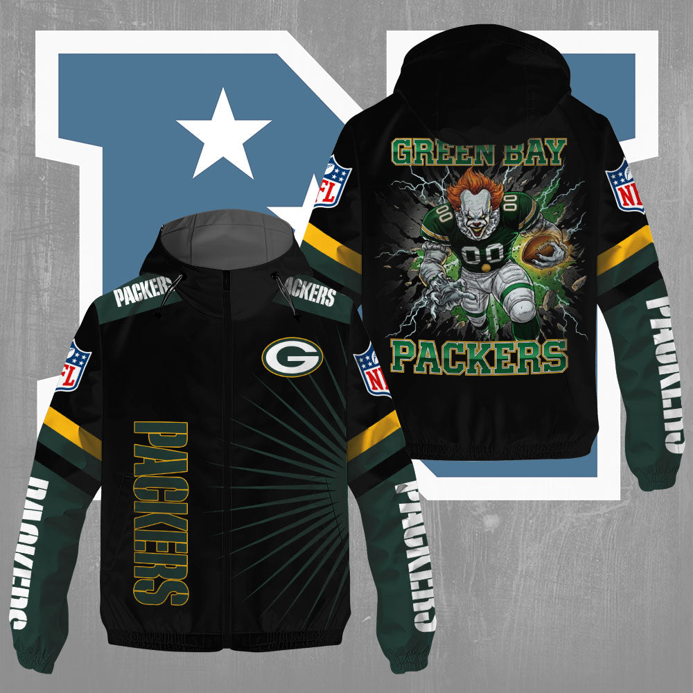Green Bay Packers x Pennywise 3D Windbreaker Jacket – TMTHU795