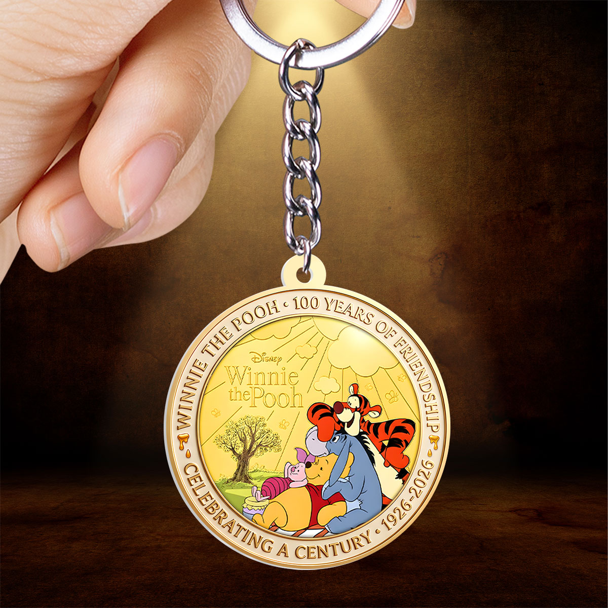 Winnie-the-Pooh 100th Anniversary Custom Shape 2-sided Keychain – HOATT17712