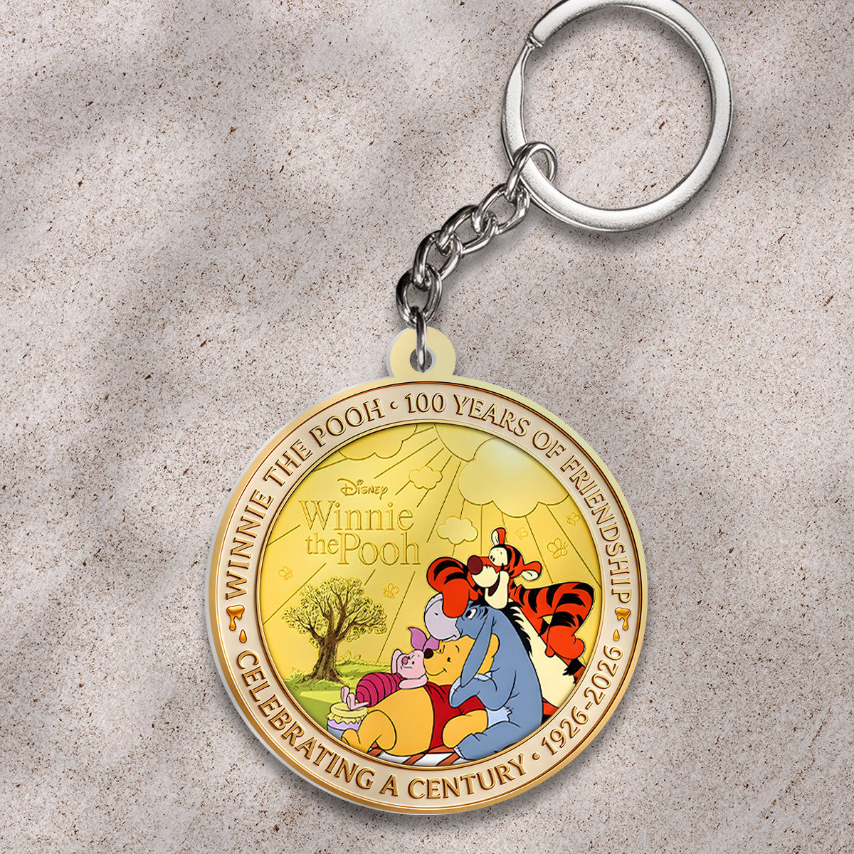 Winnie-the-Pooh 100th Anniversary Custom Shape 2-sided Keychain – HOATT17712