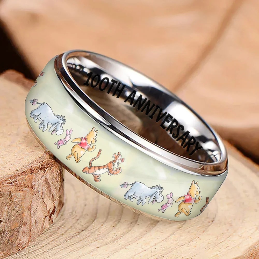 Winnie-the-Pooh 100th Anniversary 2026 Custom Alloy Ring – TMTHU8836