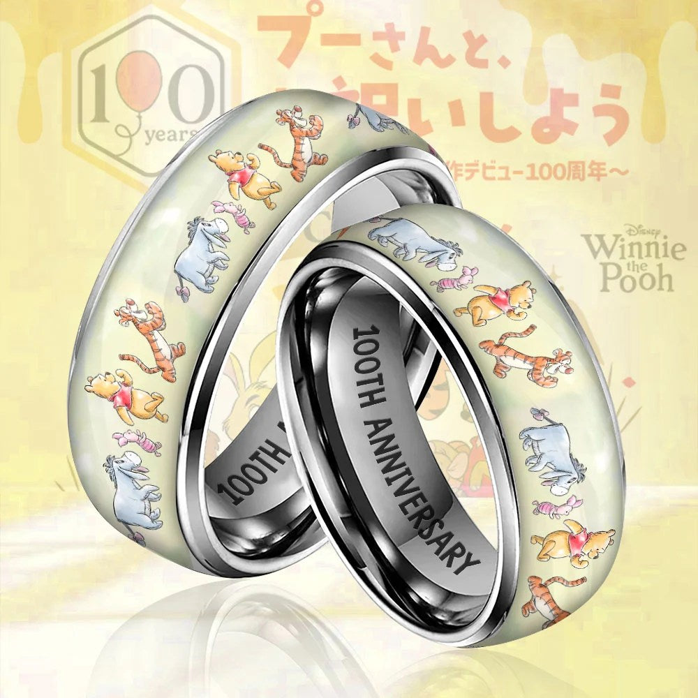 Winnie-the-Pooh 100th Anniversary 2026 Custom Alloy Ring – TMTHU8836