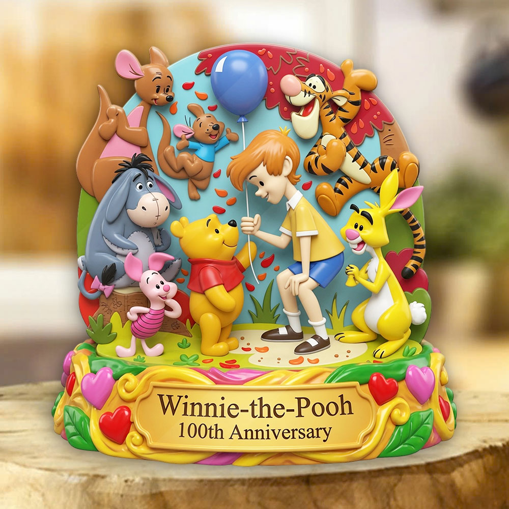 Winnie-the-Pooh 100th Anniversary 2026 Custom Shape Acrylic Plaque – TMTHU6727