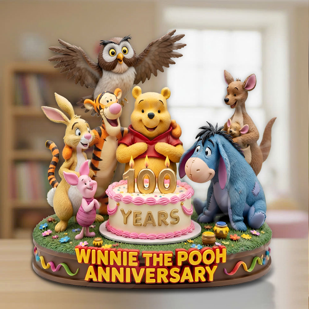 Winnie-the-Pooh 100th Anniversary Custom Shape Acrylic Plaque – TMTHU4527