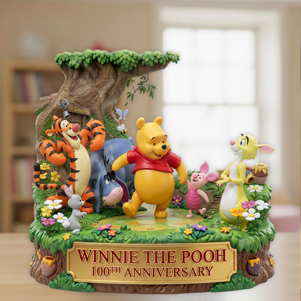 Winnie-the-Pooh 100th Anniversary Custom Shape Acrylic Plaque – TMTHU7441