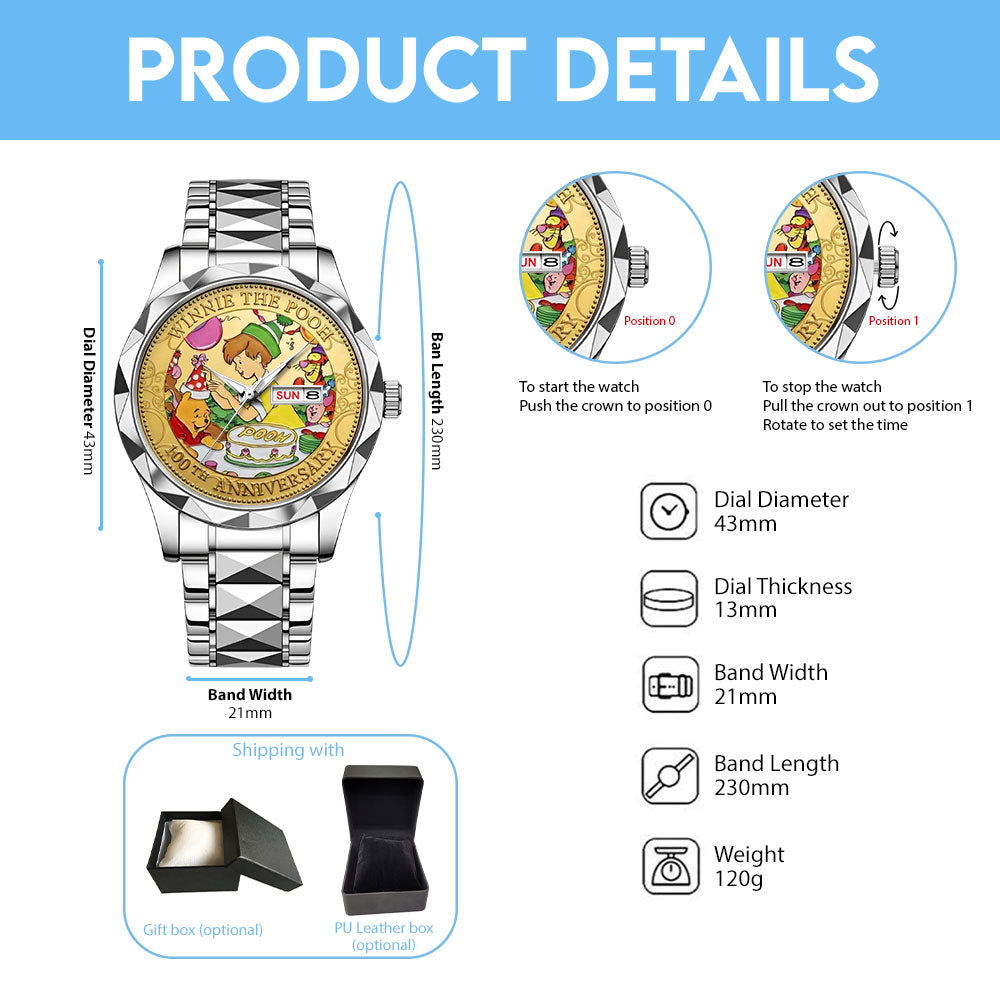 Winnie-the-Pooh 100th Anniversary Alloy Luxury Quartz Watch – TMTHU4872