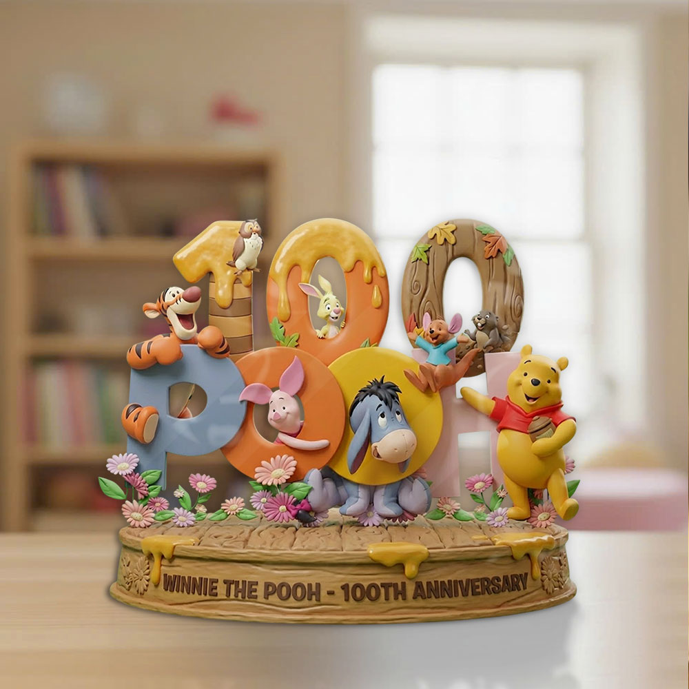 Winnie-the-Pooh 100th Anniversary Custom Shape Acrylic Plaque – TMTHU3679