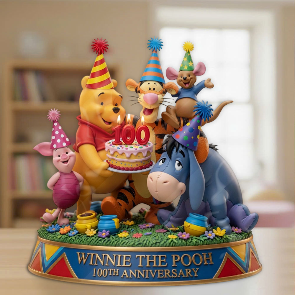 Winnie-the-Pooh 100th Anniversary Custom Shape Acrylic Plaque – TMTHU5638