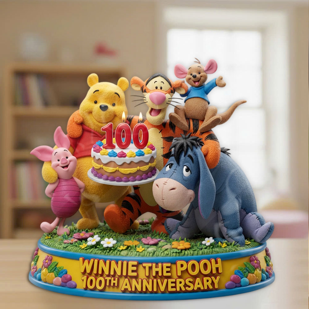 Winnie-the-Pooh 100th Anniversary Custom Shape Acrylic Plaque – TMTHU5640