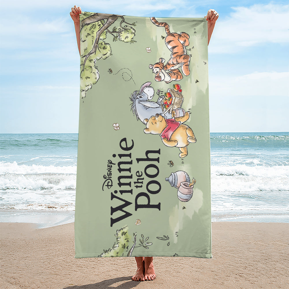 Winnie-the-Pooh 100th Anniversary Rectangle Beach Towel – TMTHU7243