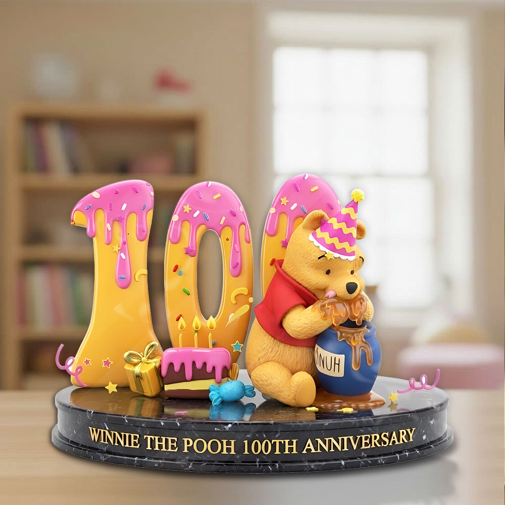 Winnie-the-Pooh 100th Anniversary Custom Shape Acrylic Plaque – TMTHU4552