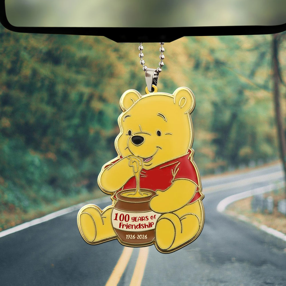 Winnie-the-Pooh 100th Anniversary Custom shape 2-sided Acrylic Car Ornament – MAITM14666