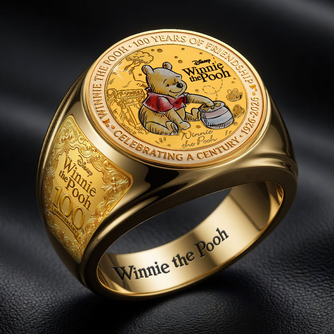 Winnie-the-Pooh 100th Anniversary 3D Engraved Ring – HOATT19815