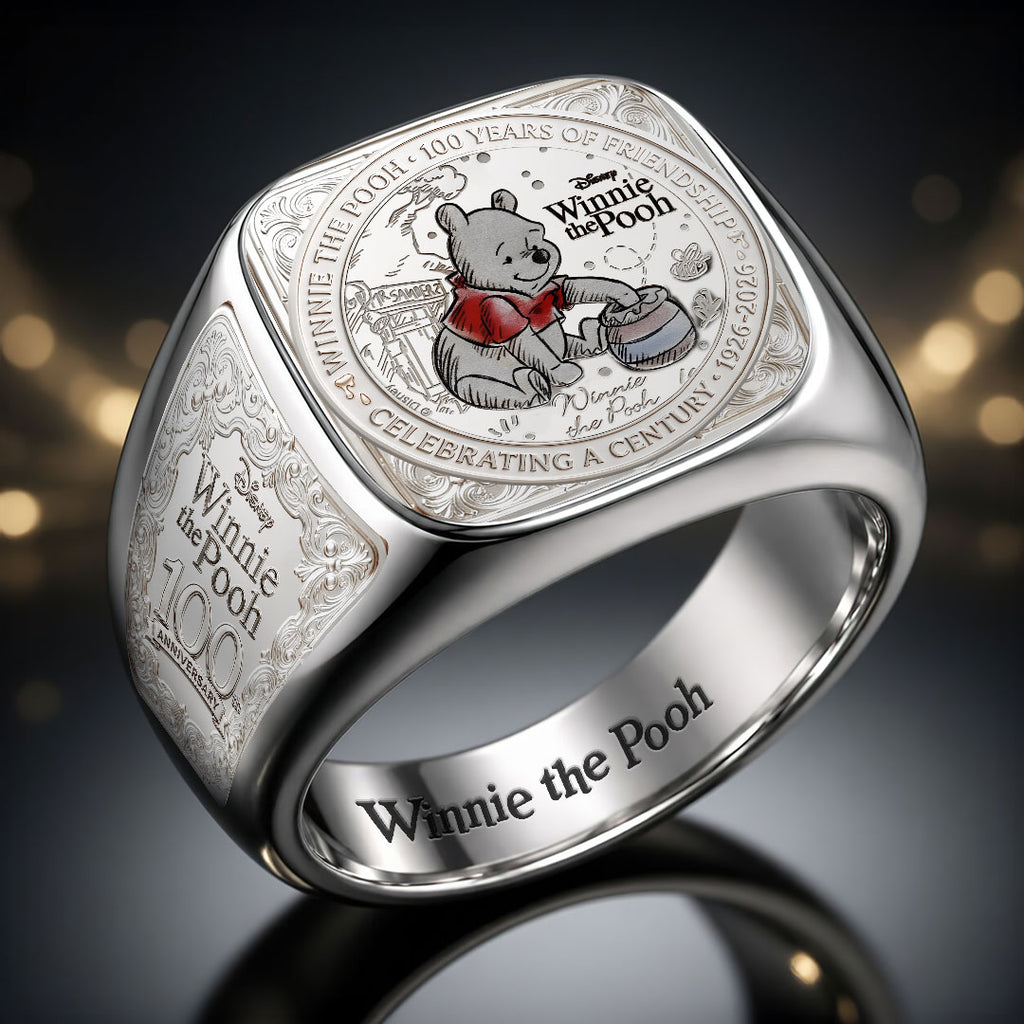 Winnie-the-Pooh 100th Anniversary 3D Engraved Ring – HOATT19815