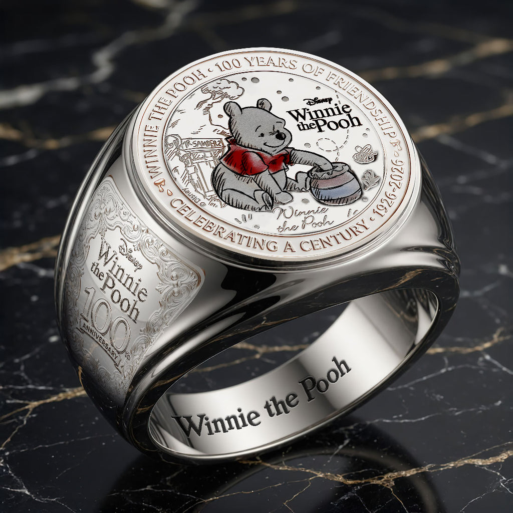 Winnie-the-Pooh 100th Anniversary 3D Engraved Ring – HOATT19815