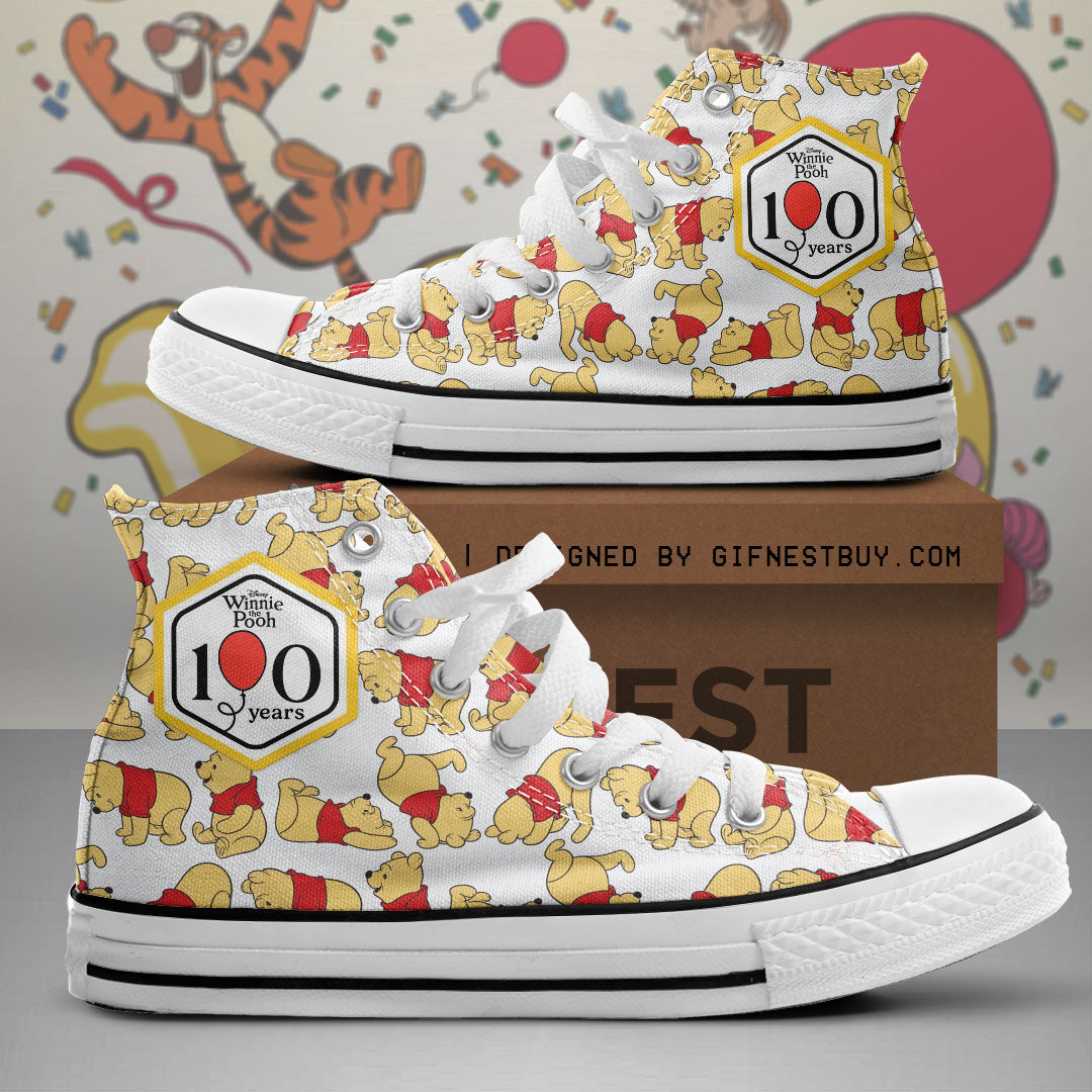 Winnie-the-Pooh 100th Anniversary High Top Canvas Shoes – TMTHU6145