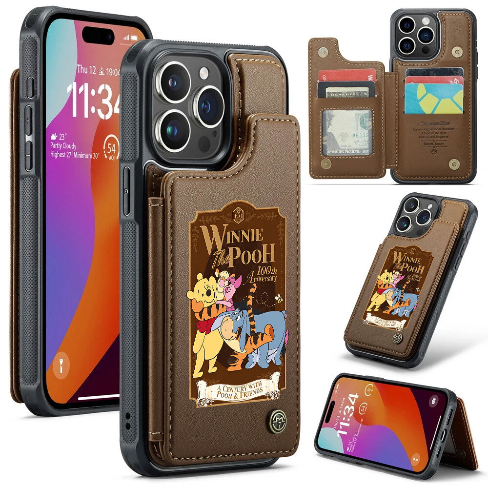 Winnie-the-Pooh 100th Anniversary Leather Wallet Phone Case – TMTHU4885