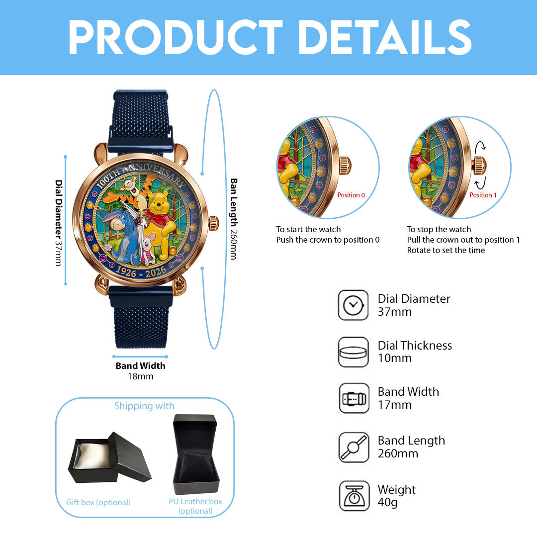 Winnie-the-Pooh 100th Anniversary Mesh Strap Quartz Watch – TMTHU4516