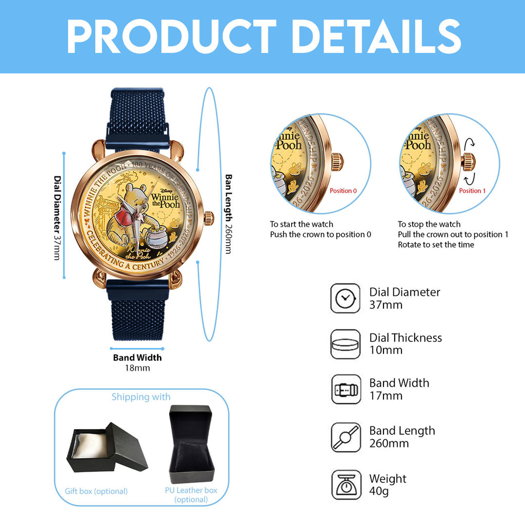 Winnie-the-Pooh 100th Anniversary Mesh Strap Quartz Watch – HOATT16478