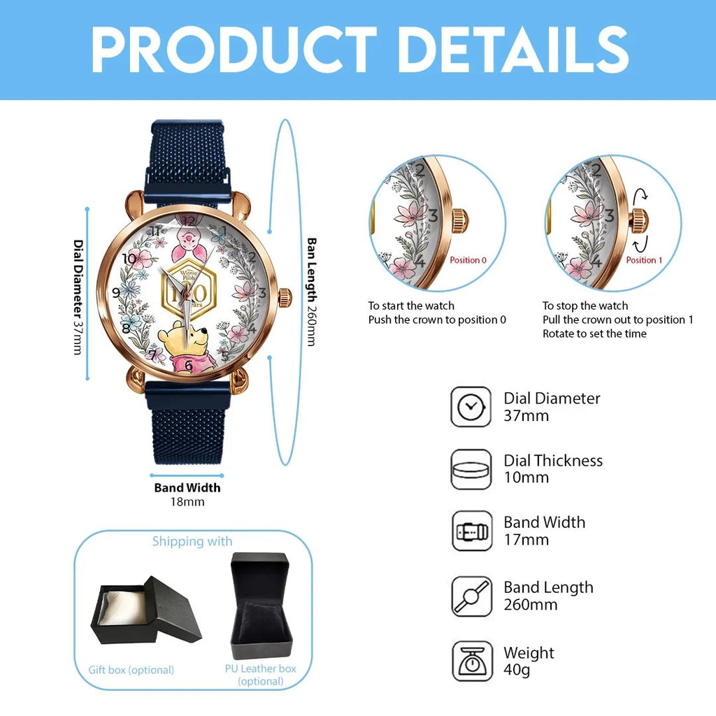 Winnie-the-Pooh 100th Anniversary Mesh Strap Quartz Watch – MAITM15507