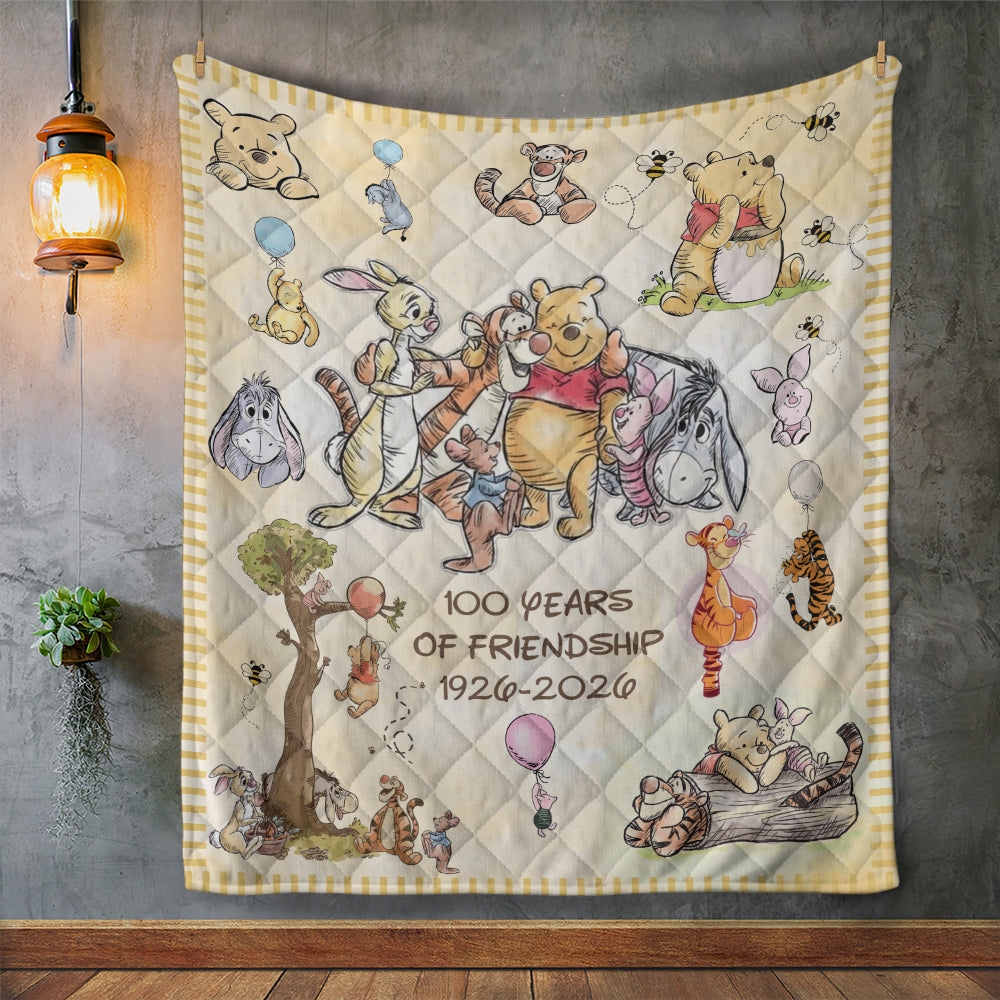 Winnie-the-Pooh 100th Anniversary 2026 Quilt Blanket – MAITM14840