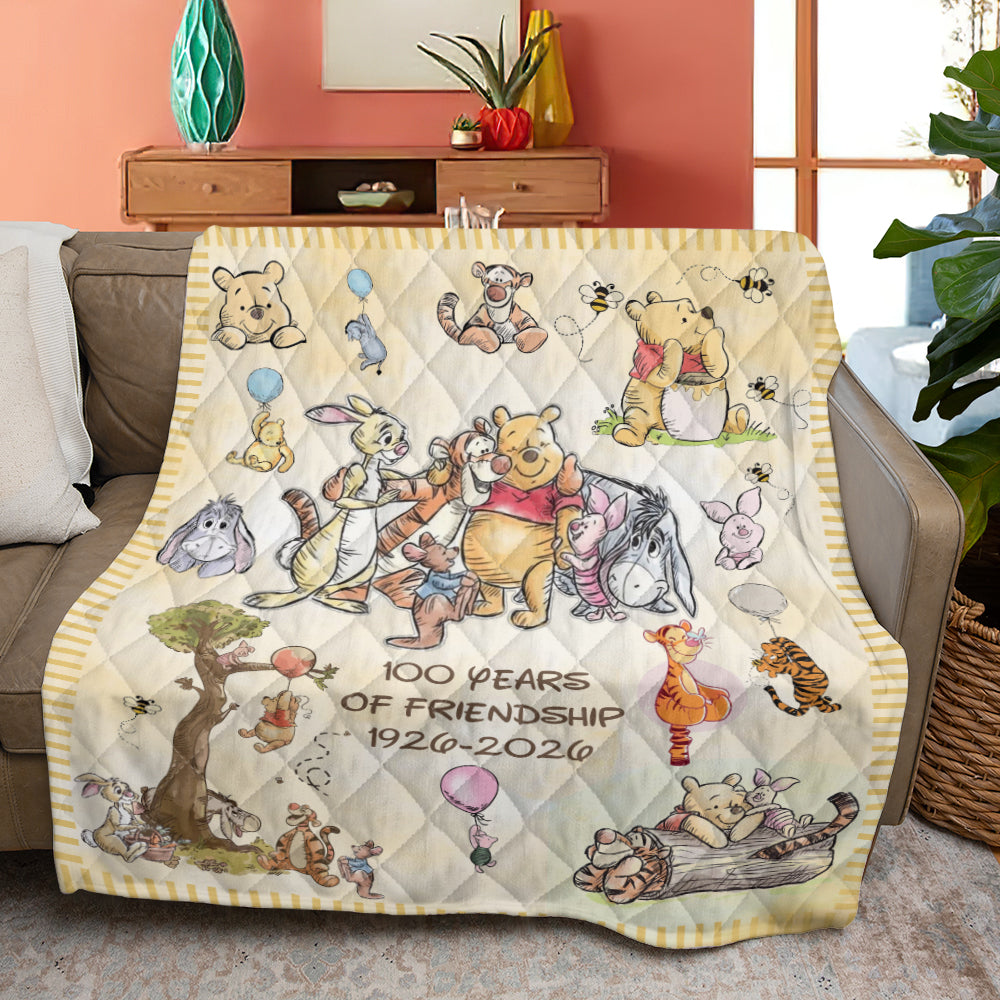 Winnie-the-Pooh 100th Anniversary 2026 Quilt Blanket – MAITM14840