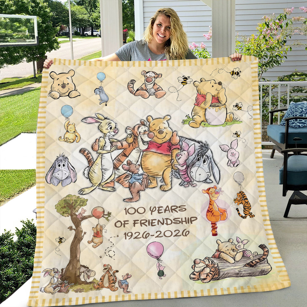 Winnie-the-Pooh 100th Anniversary 2026 Quilt Blanket – MAITM14840