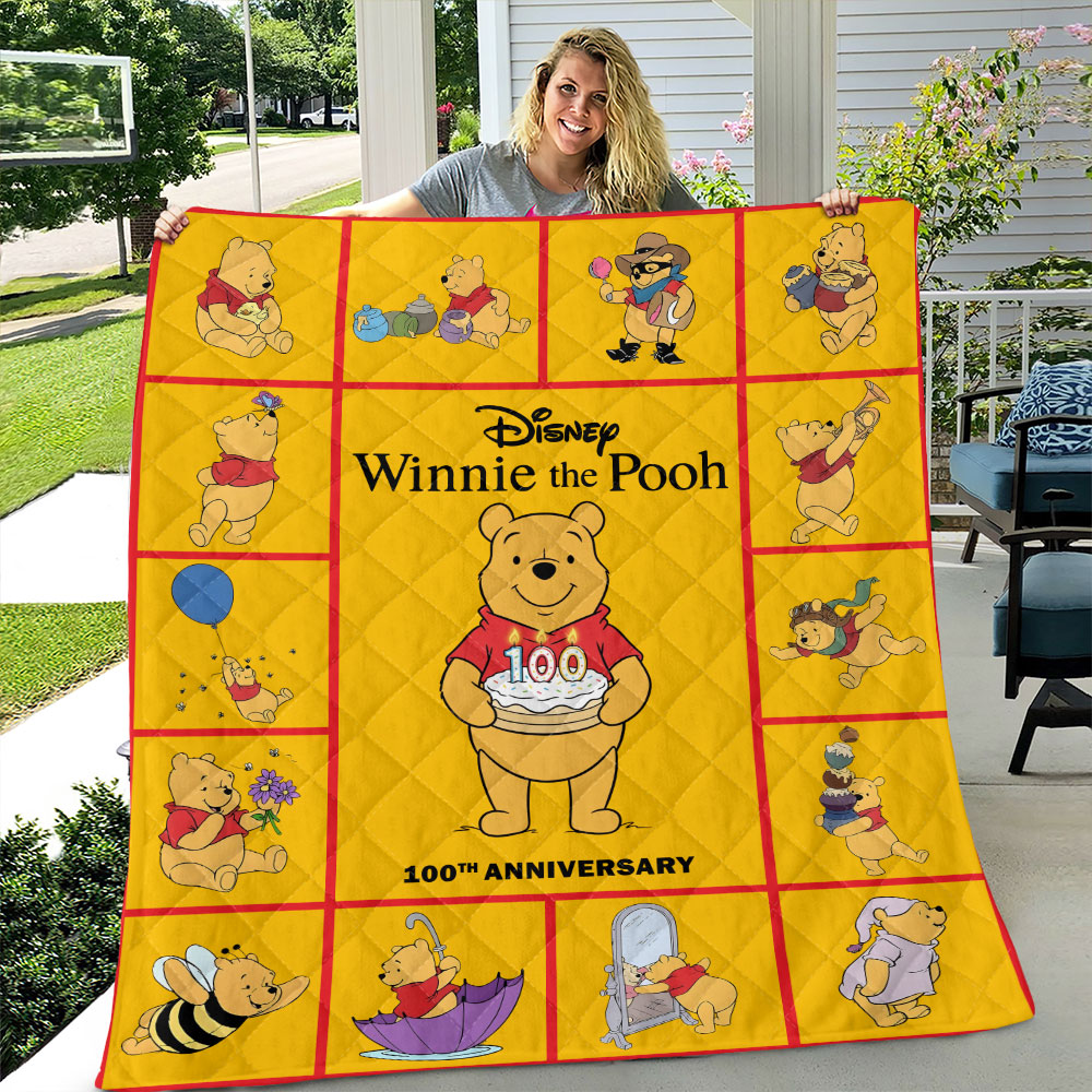 Winnie-the-Pooh 100th Anniversary Quilt Blanket – TMTHU4770