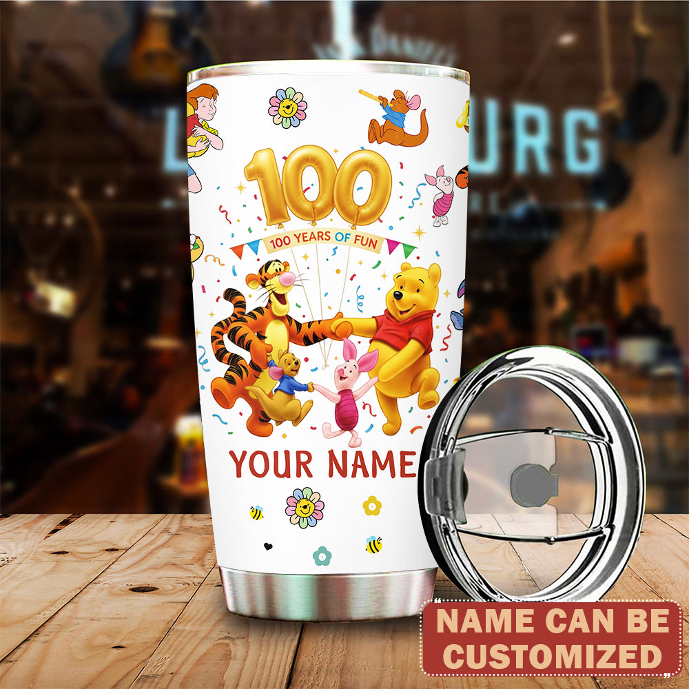 Personalized Winnie-the-Pooh 100th Anniversary Tumbler Cup – TMTHU2951
