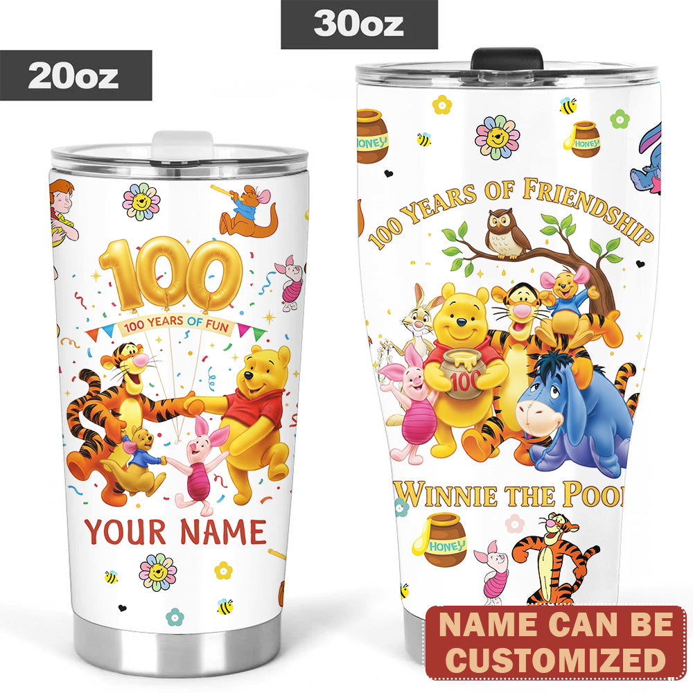 Personalized Winnie-the-Pooh 100th Anniversary Tumbler Cup – TMTHU2951