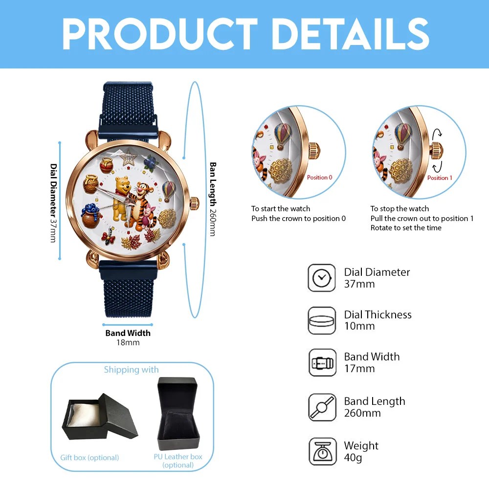 Winnie-the-Pooh Mesh Strap Quartz Watch – TMTHU10258