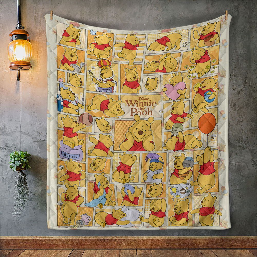 Winnie-the-Pooh Quilt Blanket – TMTHU5370