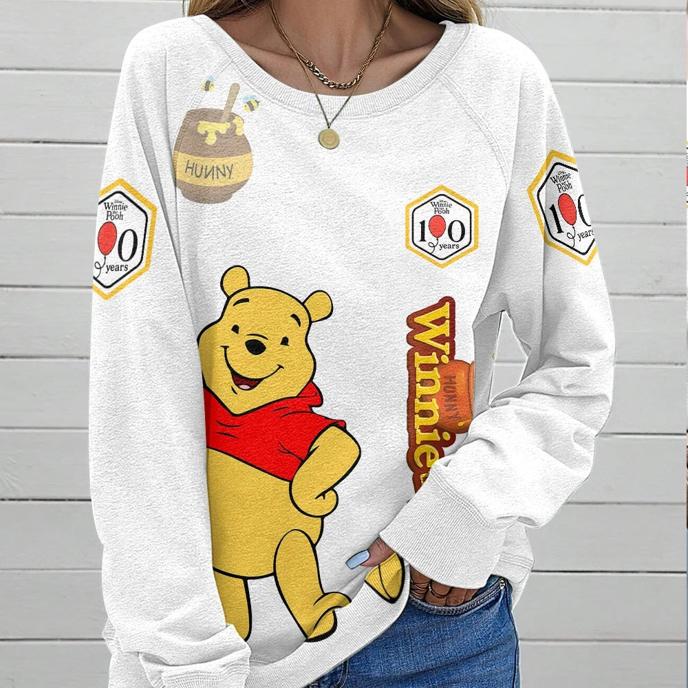 Winnie-the-Pooh Round Neck Raglan Sleeve Sweatshirt – TMTHU9295