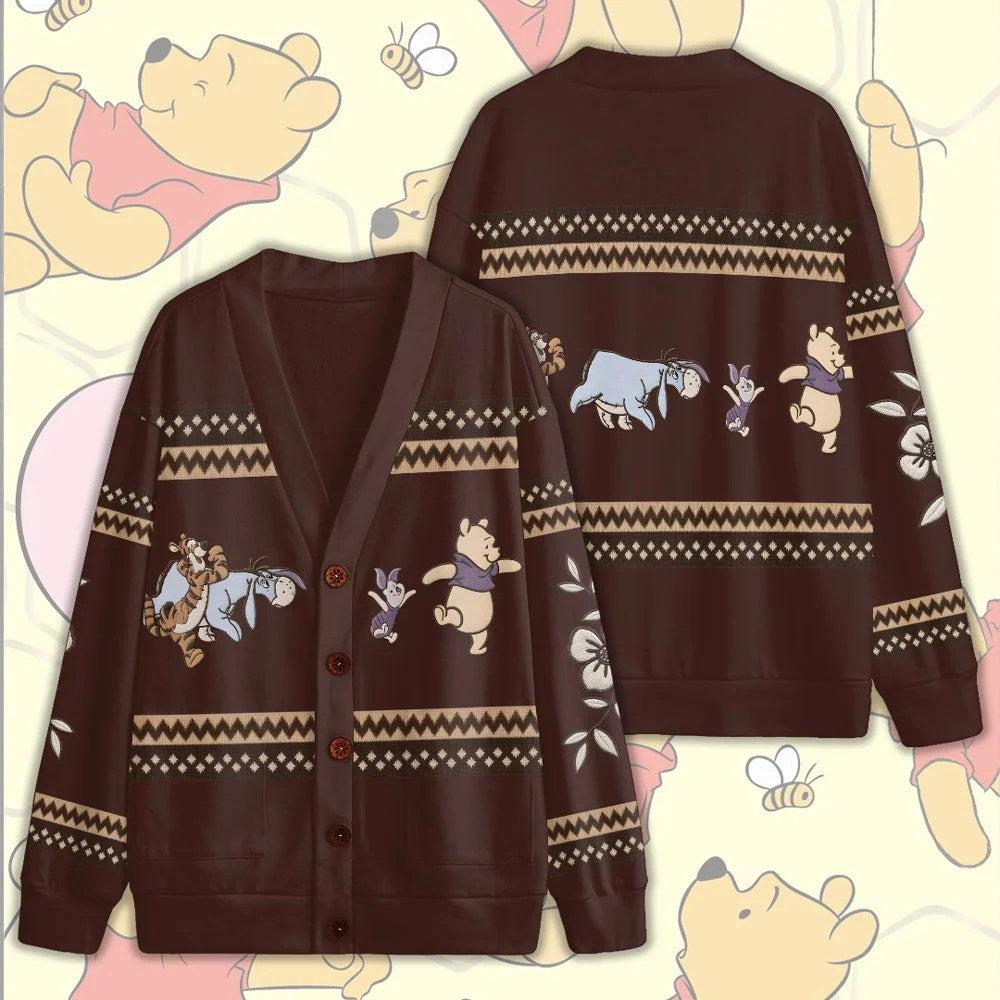 Winnie-the-Pooh Knitted V-neck Cardigan – TMTHU9506