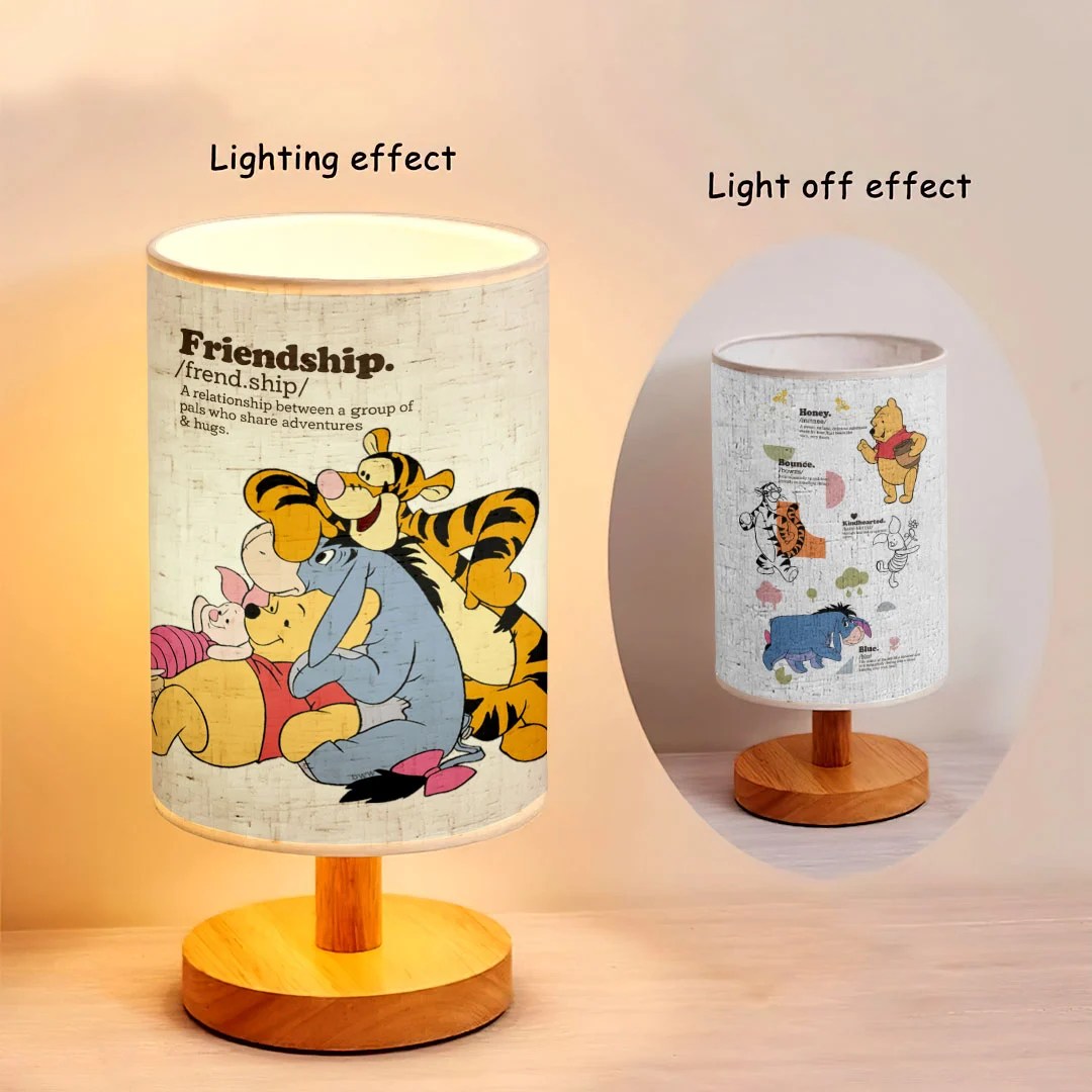 Winnie-the-Pooh Wooden Base Fabric Lamp – HOATT20977