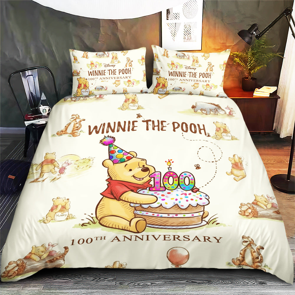 Winnie-the-Pooh 100th Anniversary 3-Piece Duvet Bedding Set – TMTHU7184