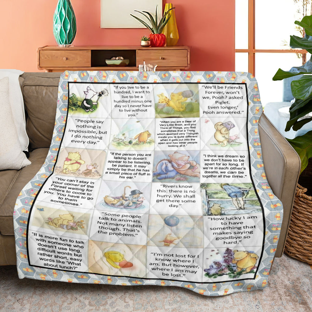 Winnie-the-Pooh 100th Anniversary 2026 Quilt Blanket – TMTHU3792