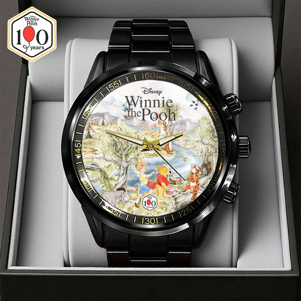 Winnie-the-Pooh 100th Anniversary Black Stainless Steel Watch – GNE7841
