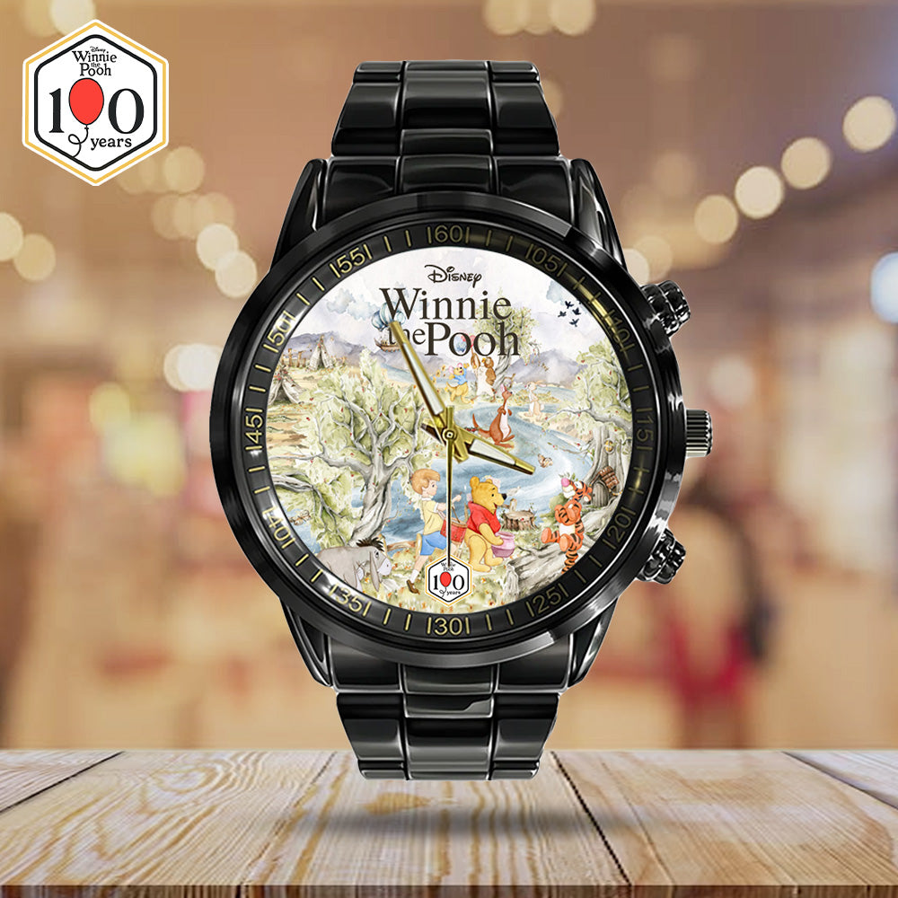 Winnie-the-Pooh 100th Anniversary Black Stainless Steel Watch – GNE7841