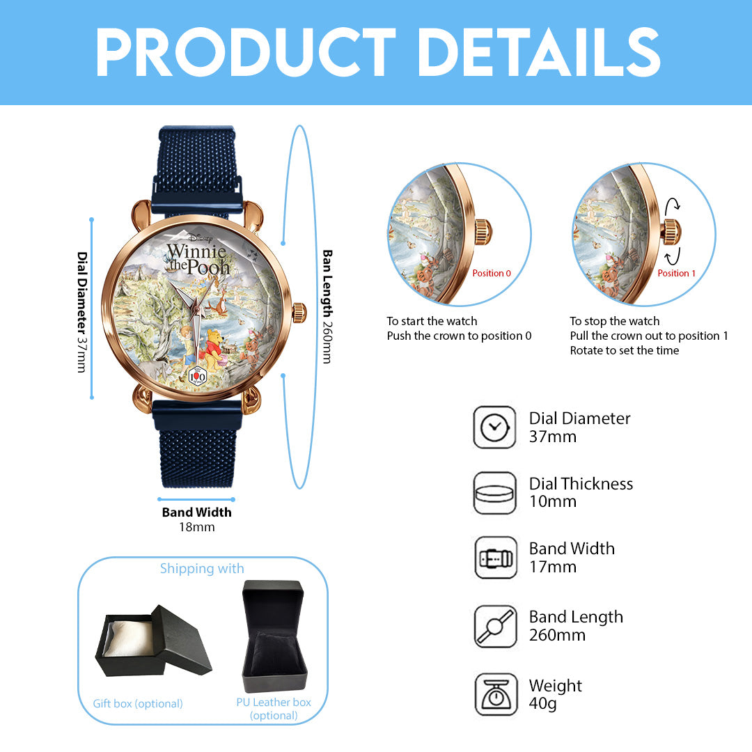 Winnie-the-Pooh 100th Anniversary Mesh Strap Quartz Watch – GNE7839